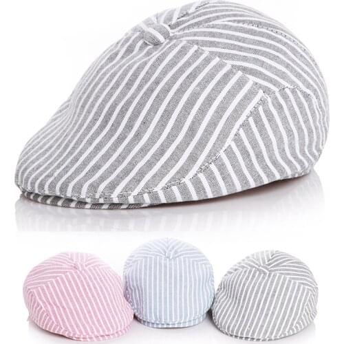 Baby hats Cute Children Stripe Classic Style Fashion Cap Toddler Spring Summer Berets Peaked Baseball Caps for Child Girls boys