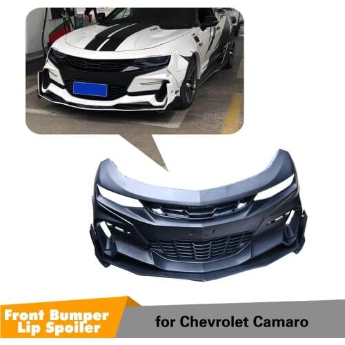 FRP Front Bumper With Lip splitter air vent For Chevrolet Camaro Front Bumper Lip Spoiler Body Kits 2016 - 2018