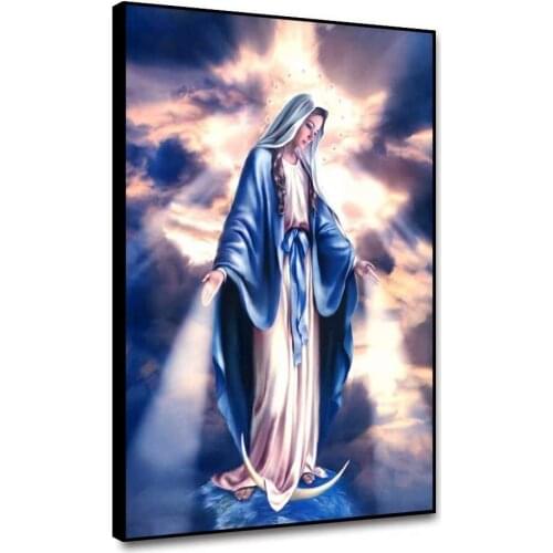 Oil On Canvas Painting Of The Virgin Mary Living Room Bedroom Decoration