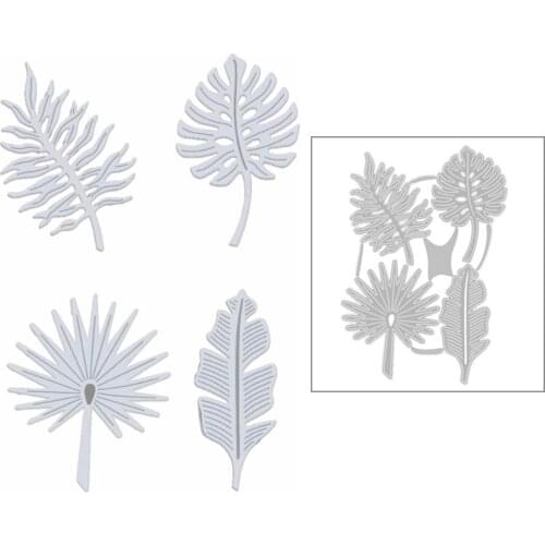 2020 New 4 Pcs Leaves Plants Metal Cutting Dies Spring and Fall Die Paper Cut Scrapbooking For Crafts Card Making No Stamps Sets