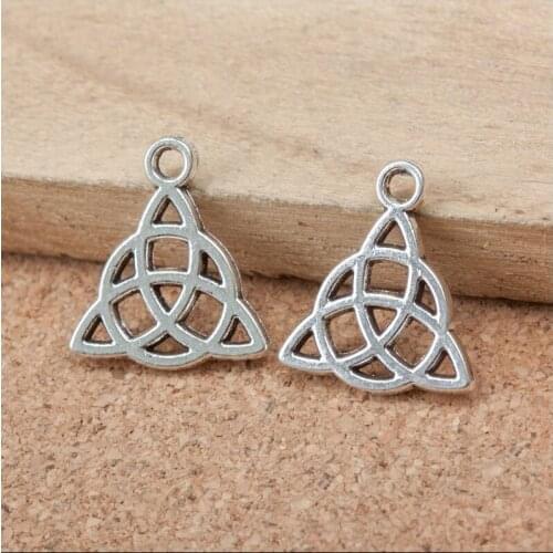 RAINXTAR Fashion Alloy Wicca Theme Charms Triangle Charms 15*16mm 50pcs AAC1377