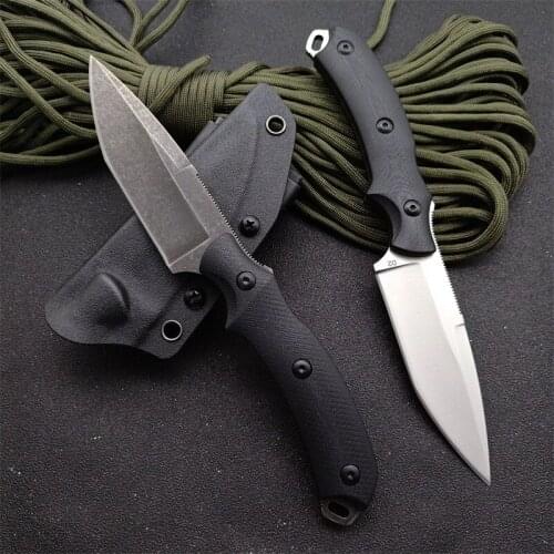 The new Panther high hardness D2 steel field survival outdoor survival K sheath RAID commando equipment small straight knife