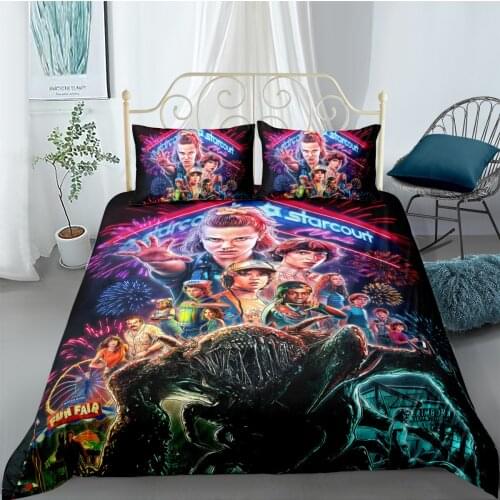 NEW 3D Anime cartoon Printed Pillowcases Bedding Set Queen King Size Dropshipping Boy gift Movie cartoon