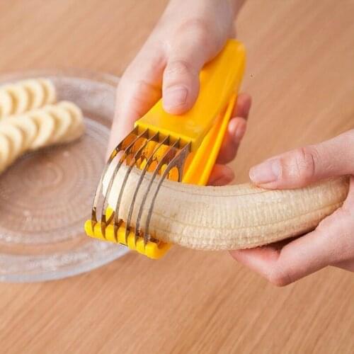 Banana Cutter Slicers Vegetable Fruit Banana Shredders Ham Sausage Cutter Yellow Cucumber Knife Kitchen Tools Salad Slice