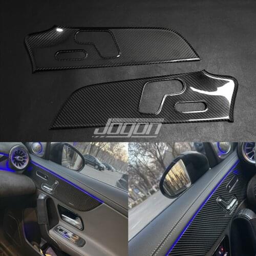 Real Carbon Car Interior Central Console Gear Shift Panel Trim Cover For Mercedes Benz A CLA Class W177 C118 A45 2020