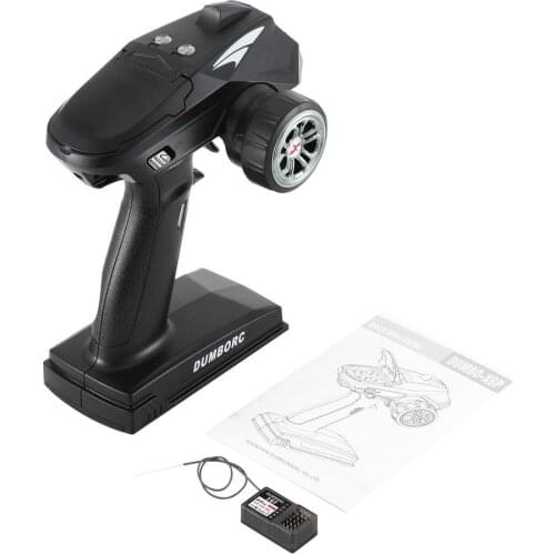 DumboRC X6P 2.4G 6CH Transmitter With LED Light Receiver For 1/10 1/8 Axial SCX10 D90 Remote Control Boat