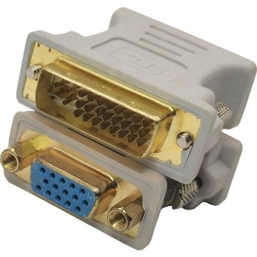 DVI-I 24+5 Pin DVI to VGA Male to Female Video Converter Adapter for PC laptop for Graphics Cards Computer 1080P HDTV Monitor