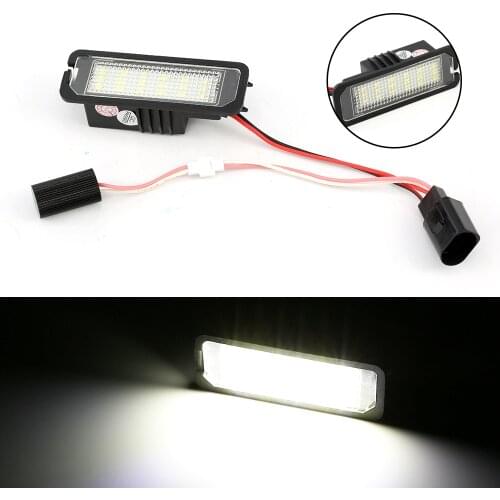License Plate Lights Canbus No Error LED License Number Plate Light Car led Signal Lamps for VW Golf 5 6 7 Passat Beetle Polo 9N