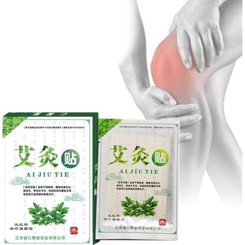 Dropshipping Chinese Medicine Herbal Artemisia Argyi Magnetotherapy Plasters Knee Joint Pain Relieving Essential Oils 8Pcs