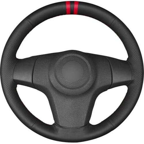 Hand-stitched Black Genuine Leather Car Steering Wheel Cover for Chevrolet Niva 3-Spoke Lada Niva Opel Vauxhall Corsa D 2006