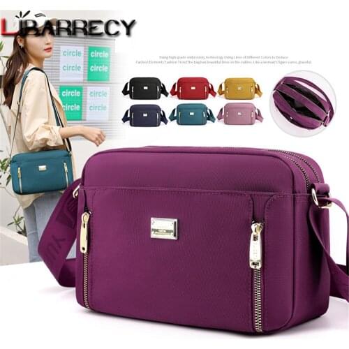 2021 New High Quality Nylon Women Messenger Bags Solid Color Designer Ladies Shoulder Bag Fashion Womens Travel Bag Bolso Mujer