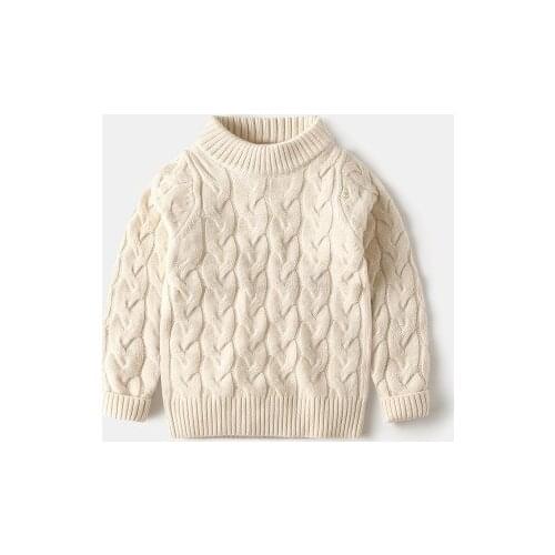 Kids Sweaters Autumn Winter Knitted Solid Baby Boy Sweater Warm Pullovers Fashion Coat Outerwear 4 5 6 7 8 Y Kids Clothing Hot