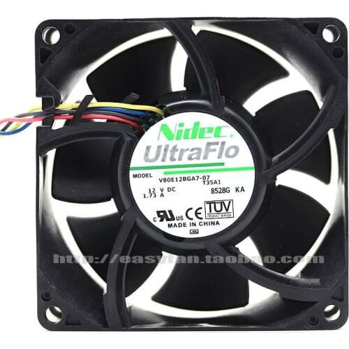 Nidec V80E12BGA7-07 T35A1 DC 12V 1.73A 80x80x38mm Server Cooling Fan