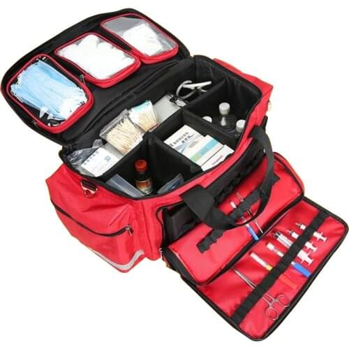 Outdoor emergency medical kit, multi-pocket large-capacity storage bag, portable cross sports travel nylon bag first aid kit