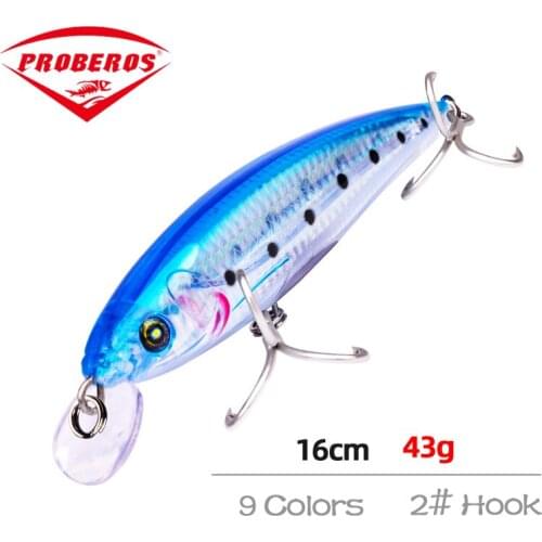 1PCS 43G 16CM Wobbler Fishing Lure Big Crankbait Minnow Peche Bass Trolling Artificial Bait Pike Carp lures Peche Fishing tackle