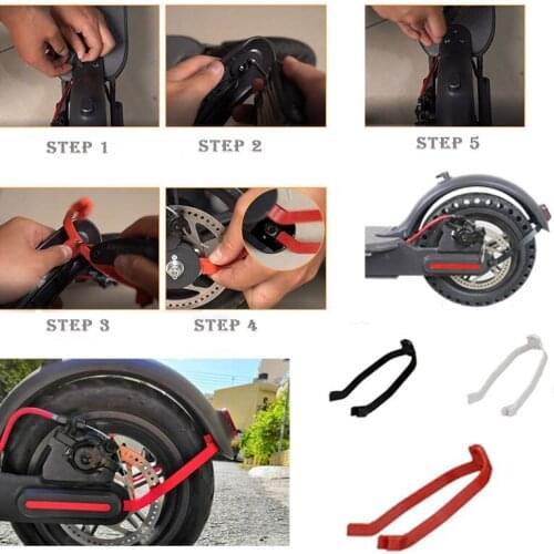 For Xiaomi M365 MIJIA Scooter Rear Fender Fixed Bracket Parts Red Black Luminous Mudguard Anti Brake Scooter Fender Support
