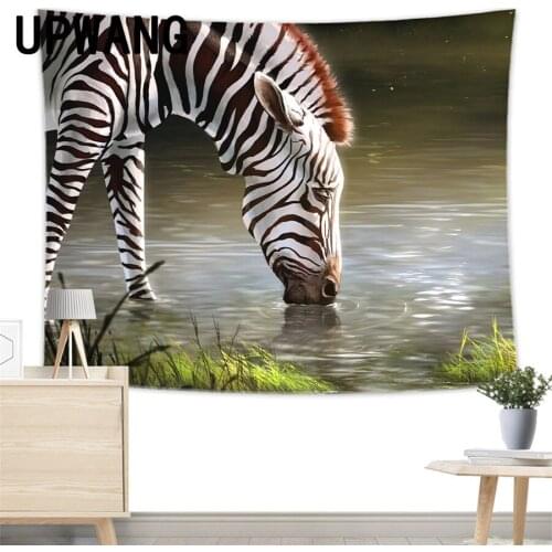 Zebra Animal Tapestry Wall Hanging Sandy Beach Picnic Rug Camping Tent Sleeping Pad Home Decor Bedspread Sheet Wall Cloth