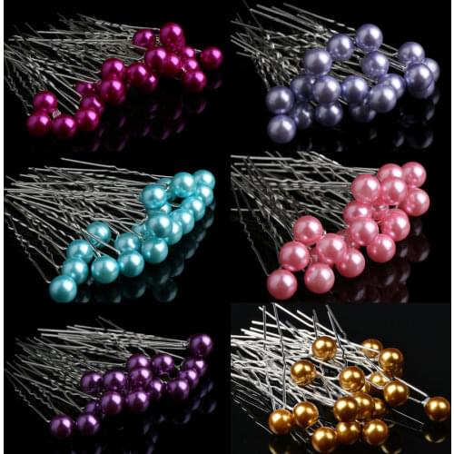 Wholesale 20pcs/set Wedding Bridal Party 3 Pearls 1 Rhinestone Hair Clip Hair Pin Bridesmaid Accessories