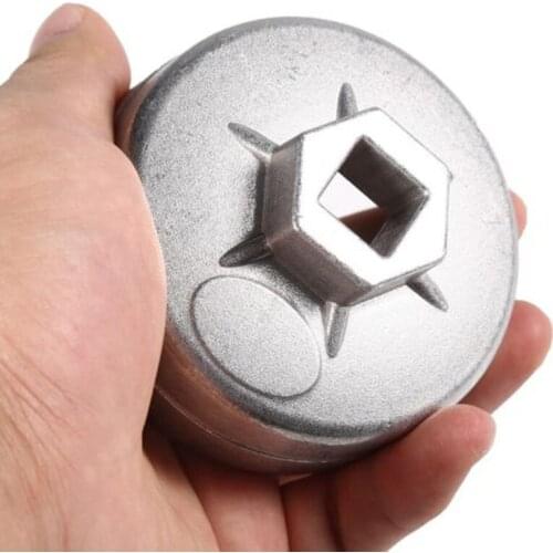 1/2 Square Drive 14 Flutes End Cap Oil Filter Wrench Auto Tool 65mm For Toyota