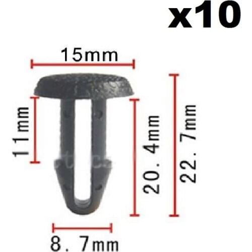 10pcs OEM Fastener Rivet Retainer Retaining Clip For Honda For Toyota / Universal 90467-09065 Fixed Buckle