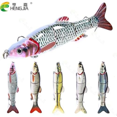 16cm 40g 5pcs 5 Segments Big Swimbait Hard Bait Fishing Tackle Crankbait Sinking Lure Fishing Wobbler 3D Lifelike
