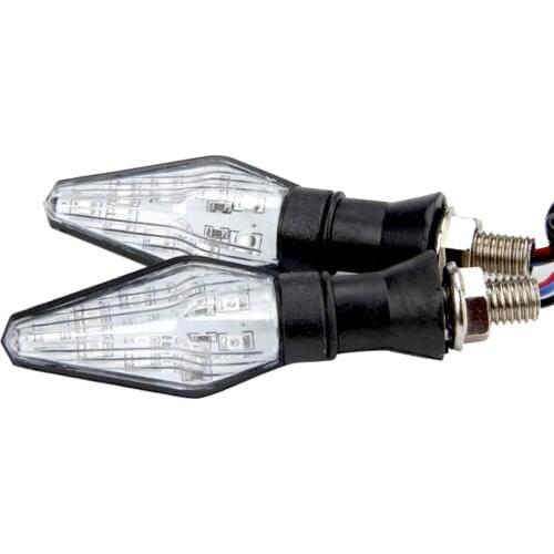 2pcs Turn Signal Light Double-sided Lighting 12V Super Bright LED Bulbs Light for Motorbike Off Road