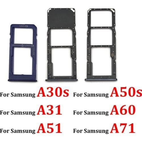 20pcs/lots For Samsung A30S A50S A31 A51 A71 A60 Micro Nano SIM Card Holder Tray Slot Holder Adapter Socket