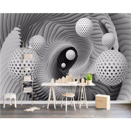 Beibehang Custom Photo 3d Wallpaper Futuristic Stereo Abstraction Space Ball TV Background Wall paper 3d papel de parede murals