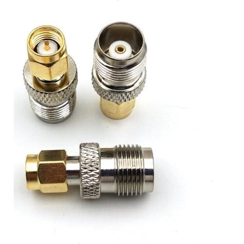 50pcs copper RP-TNC Female Plug to RP-SMA Male Jack Center RF Coaxial connector