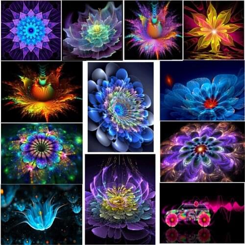 5D DIY Diamond Painting Diamond Flower Cross Stitch Kits Embroidery Mosaic Christmas Decoration Circle