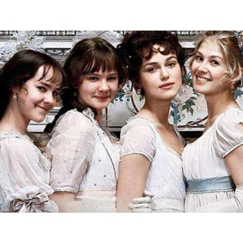 Beautiful sister Diamond Painting Full Square/round Embroidery Kit Pride and Prejudice Diamond Mosaic wall Sticker WG1982