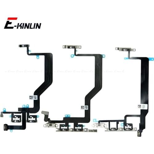 Mute Switch Power Key Ribbon For iPhone 12 mini 12 11 Pro Max Volume Button Control Flex Cable