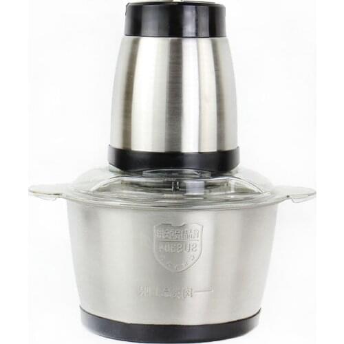 Stainless steel household electric meat grinder, double-speed high-power cooking machine, vegetable twister, stuffing machine