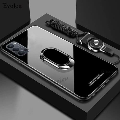 Magnet Ring Holder Stand Phone Cases For OPPO Reno 4Z 4F 4 SE Case Cover For Reno 4 Lite 4 PRO 4SE 4Z Tempered Glass Back Cover