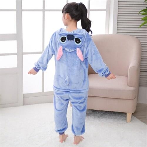 Children Stitch Pajamas Onesie Kids Boys Girls Animal Pijama Anime Cosplay Costume Onepiece Jumpsuits Rompers 2019