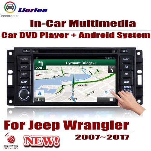 For Jeep Wrangler 2007-2017 Car Android Player Radio DVD GPS Navigation Displayer Audio Video In Dash Multimedia Head Unit