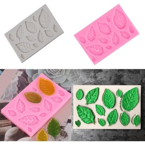 DIY leaf turning sugar cake baking liquid silica gel mold size leaves plant collection silica gel mold