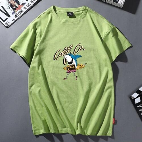 Cartoon Shark T-shirt Summer Fashion Women T-shirt Short Sleeve Harajuku Kpop T-shirt Tumblr T Shirt Girl Street Sweatshirt