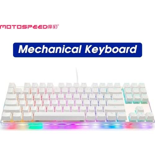 Motospeed K87S Mechanical Keyboard 87 keys Blue Red Switch Gaming Keyboards for Tablet Desktop Russian sticker Hebrew Spanish