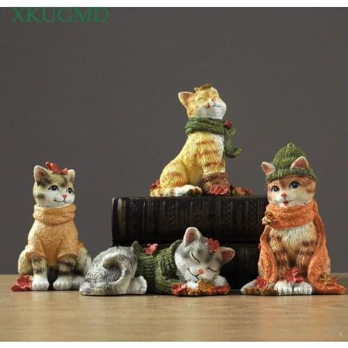 Lovely Cat Ornaments Creative Living Room Crafts Bedroom Porch Desktop Decorations Home Decoration Accessories