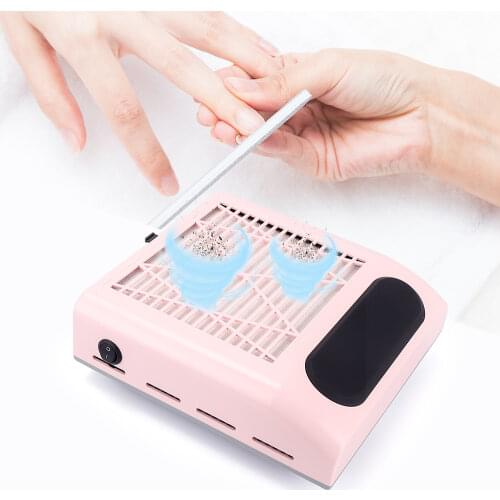Liarty 80W Nail Dust Suction Dust Collector Fan Vacuum Cleaner Manicure Machine Dust Collecting Bag Nail Art Manicure Salon tool