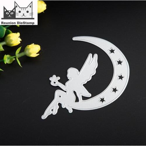 Reunion Moon Girls Metal Cutting Dies Frame Stencils DIY Scrapbooking Embossing Paper Cards Die Cuts Photo Album Making Craft