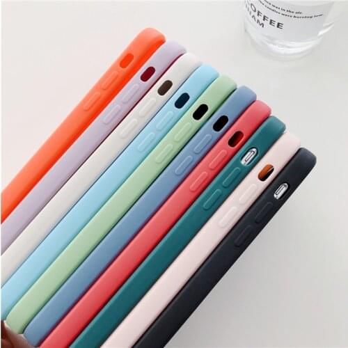 Camera Protect Candy Color Soild Soft Silicone Phone Case For iPhone 11 12 Pro X XR XS Max 7 8 Plus SE2020 Shockproof Case Cover