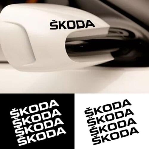 4pcs Car Styling Door Handle Sticker Decal Sticker Decoration For Skodas Octavia A5 A7 Fabia superb car-styling Accessories