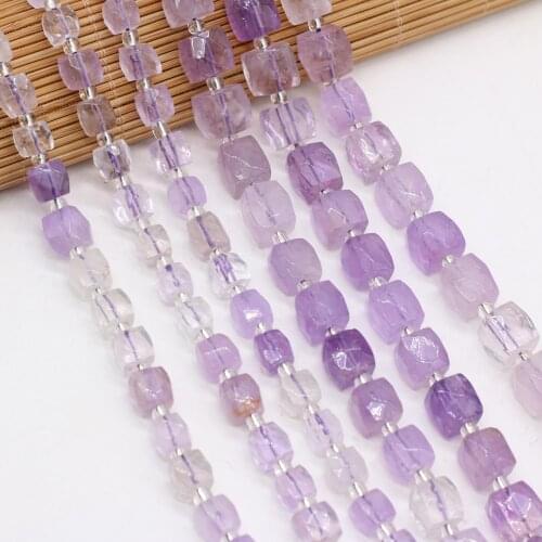 Natural Stone Semi-precious Stone Rectangular Beaded for Jewelry Making-specification 10-11 Amethysts