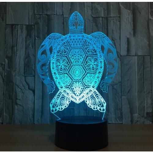 Animal Sea Turtle 3d Night Lights Remtoe Touch Switch USB 7 Color Changing Bedroom Decor Table Lamp Bluetooth speaker Nightlight