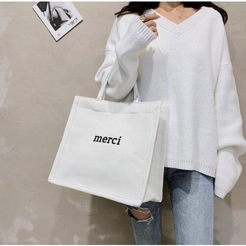 Letter printed shoulder bags buckle large-capacity canvas womens bag fashion shopping tote handbag