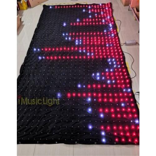 LED Video Curtain P10 2.5MX4.5M PC/ DMX Controller LED Vision Curtain DMX Controller 60 Animated Patterns