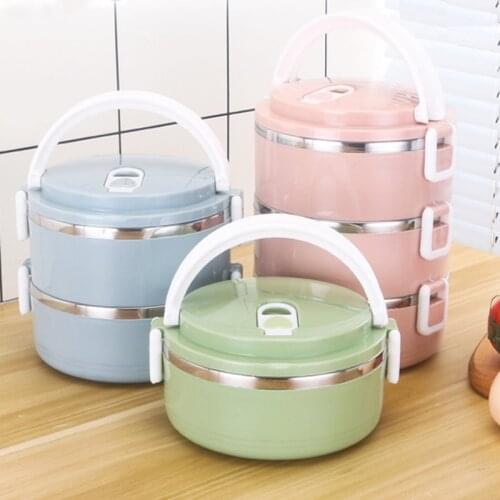 0.7-2.8L Box Thermal Thermos Lunch Box Stainless Steel Bento Box Food Soup Container Storage Portable Picnic Bento Lunch Box