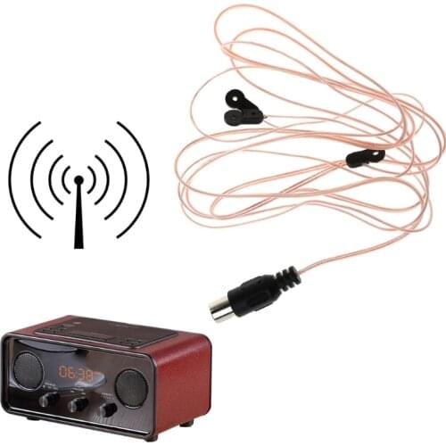 Universal FM Dipole Antenna Cable 520-1710MHz Female Plug Connector Wire Aerial for Home Indoor FM Radio Stereo Amplifiers F3MA